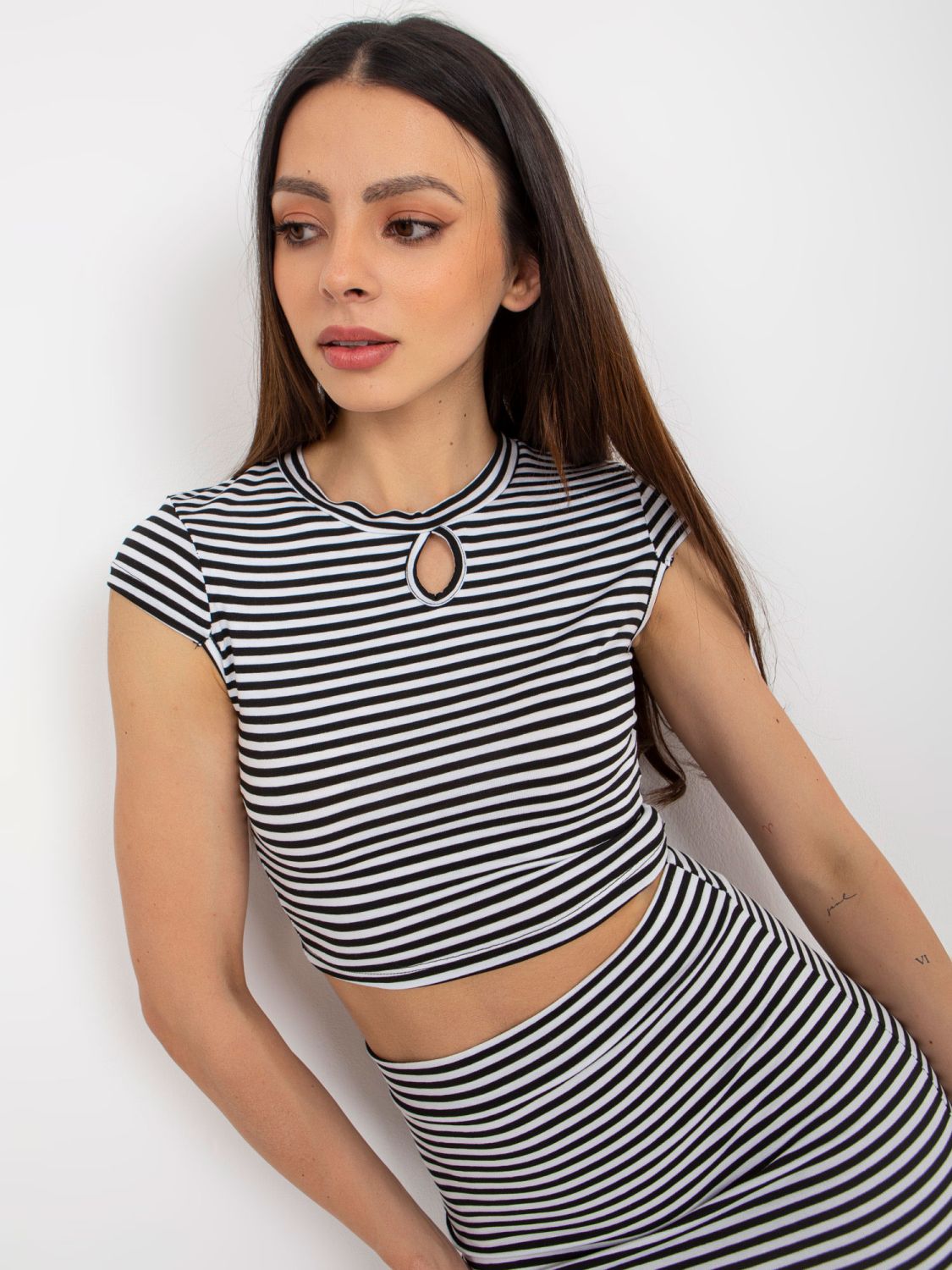 Schwarz-weißes Sommer-Casual-Set OCH BELLA