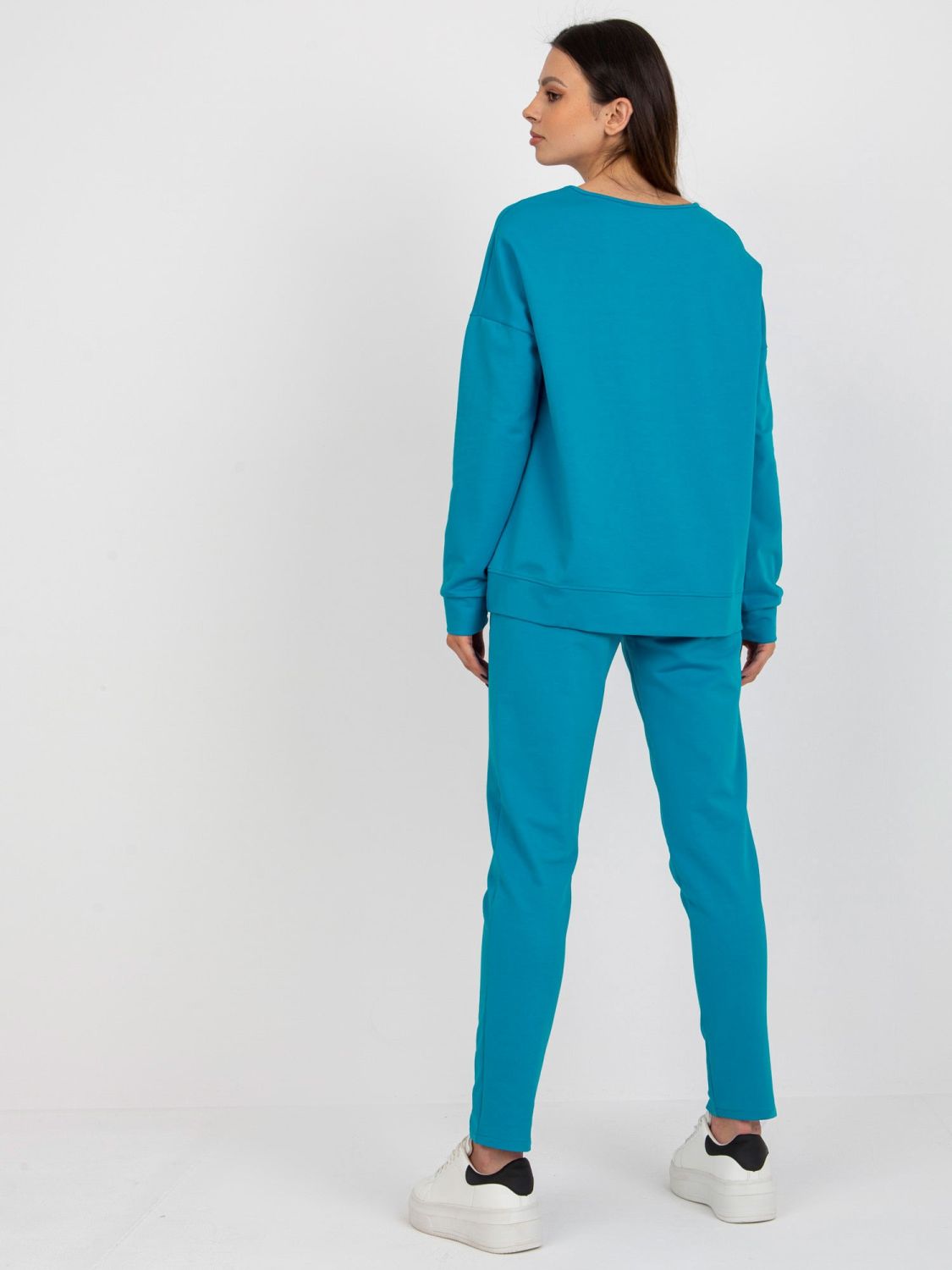 Blauer Baumwoll-Casual-Set