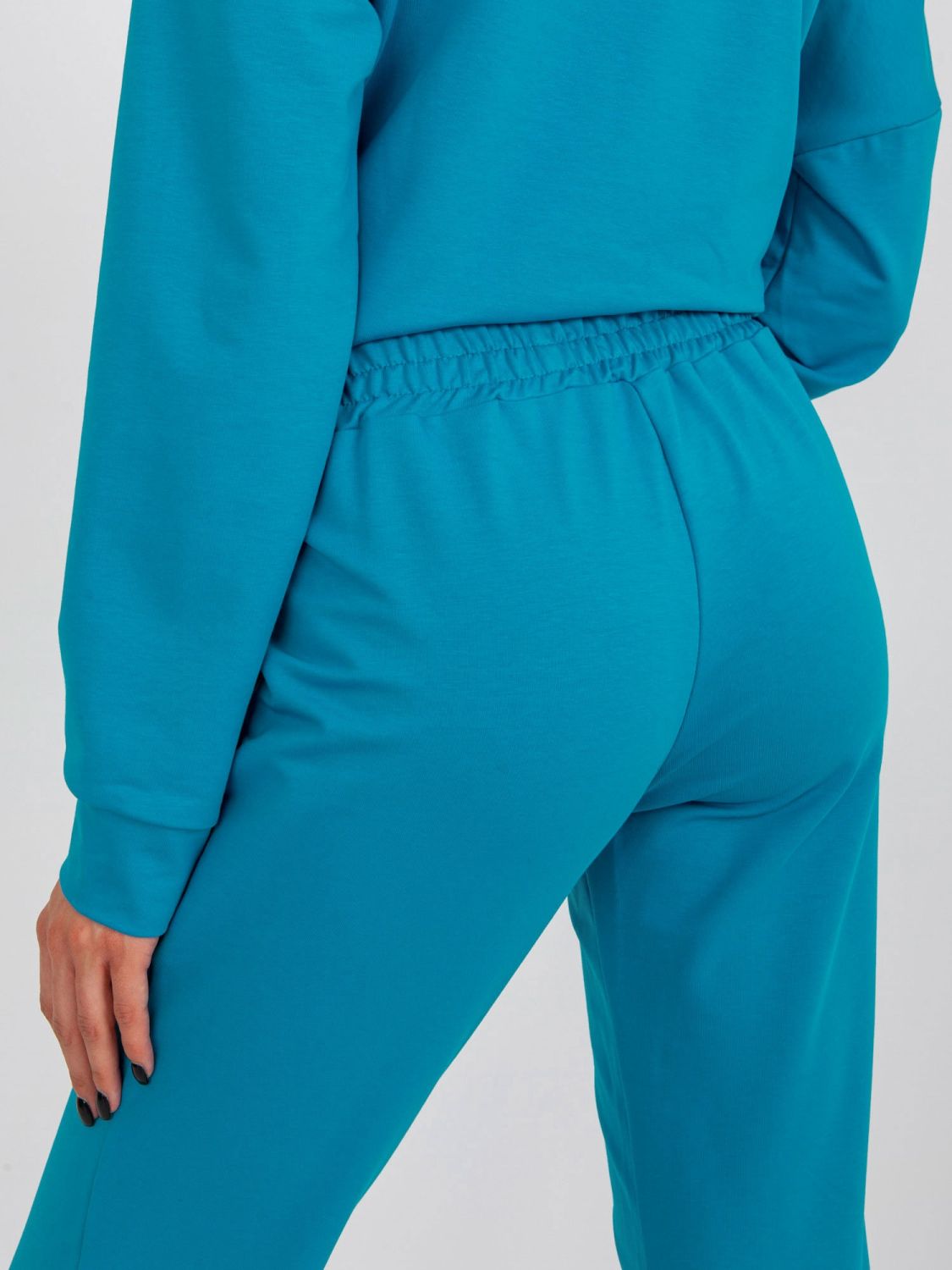 Blauer Baumwoll-Casual-Set