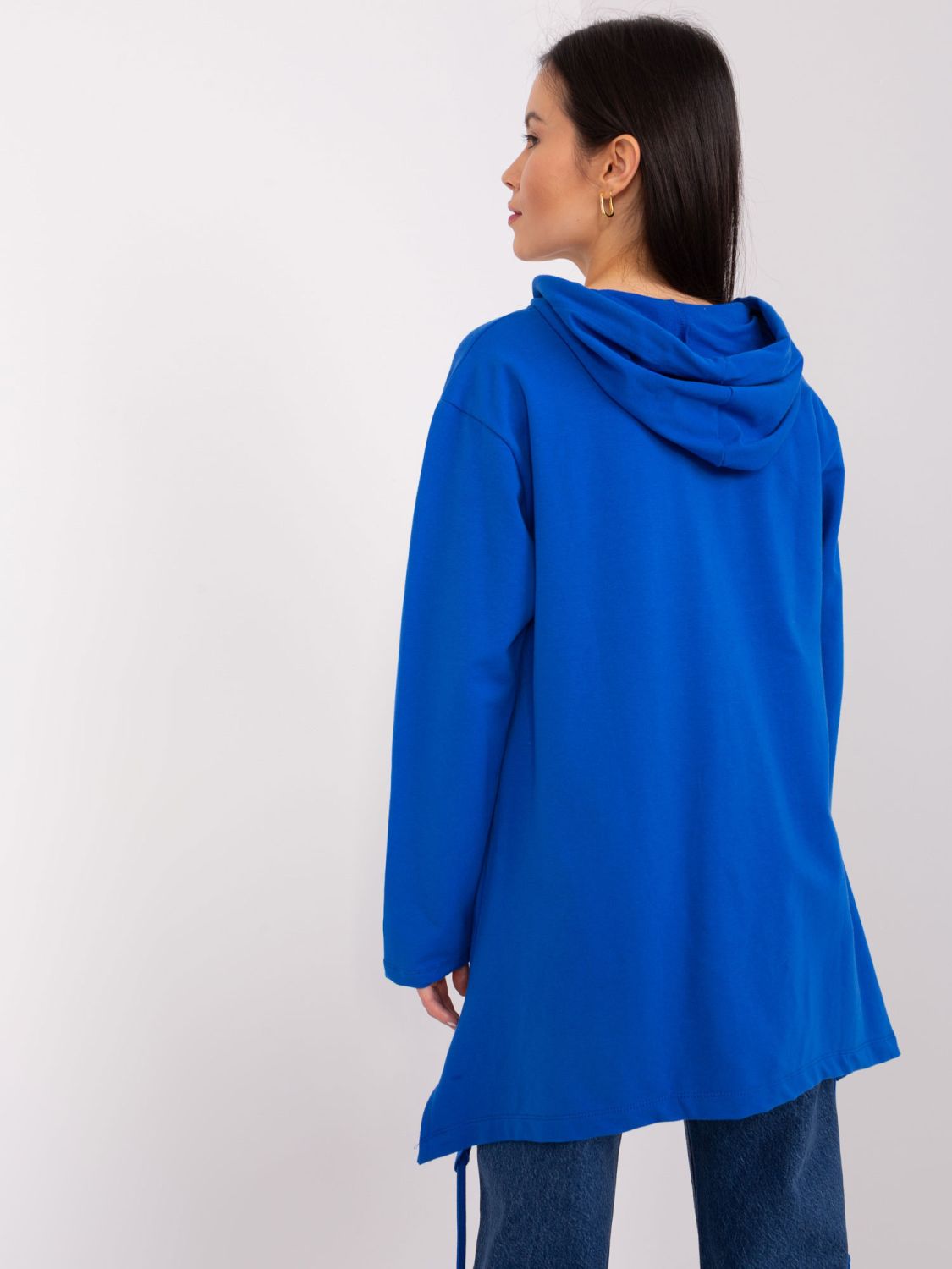 Dunkelblaue Kapuzenjacke