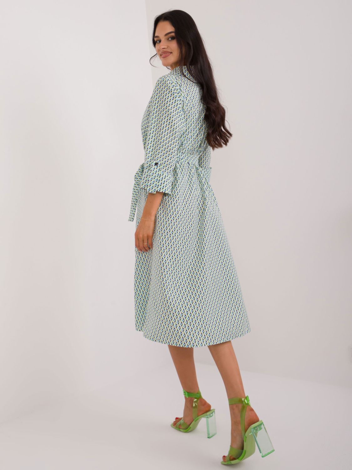 Bequeme Midi-Kleid mit Druck