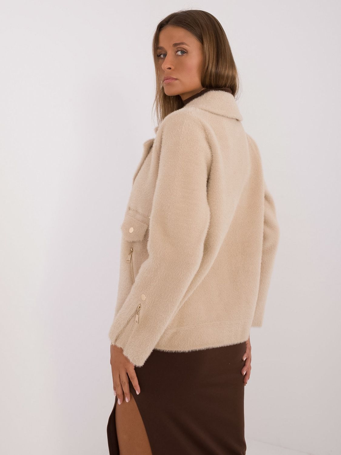 Beige Übergangsjacke