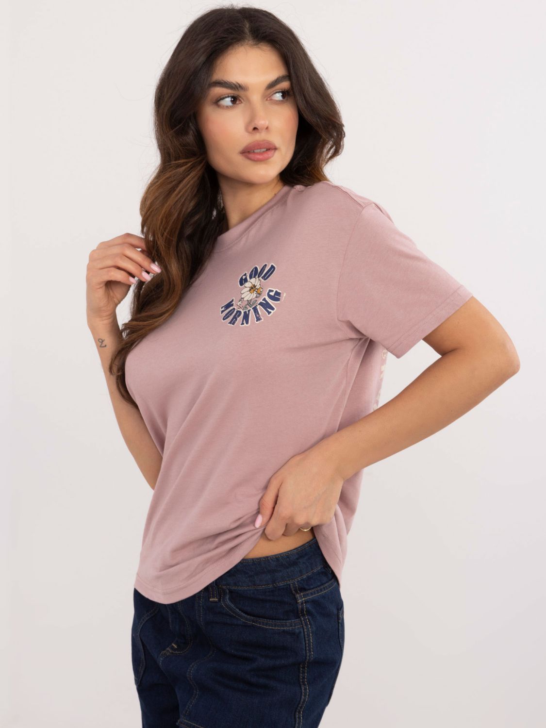 Stylische Bluse in Dunkelrosa