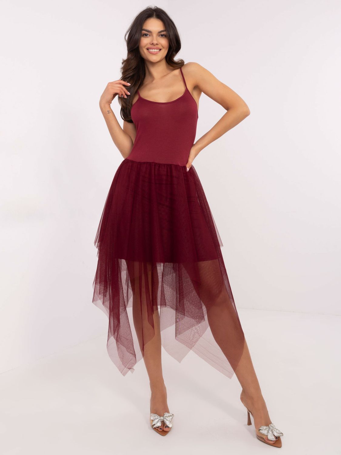 Eleganter Komplettanzug in Bordeaux