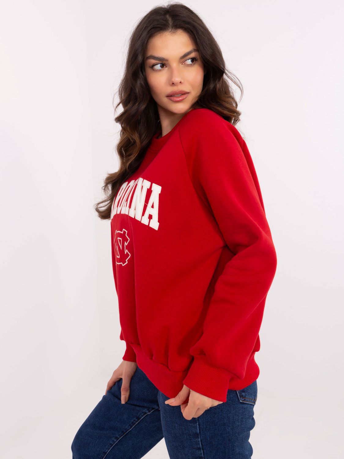 Rote Sweatshirt mit langen Ärmeln