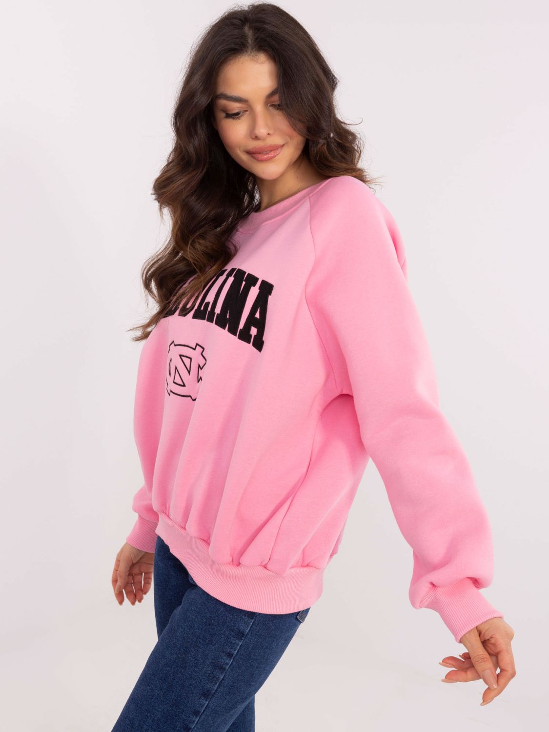 Rosa Sweatshirt mit langen Ärmeln
