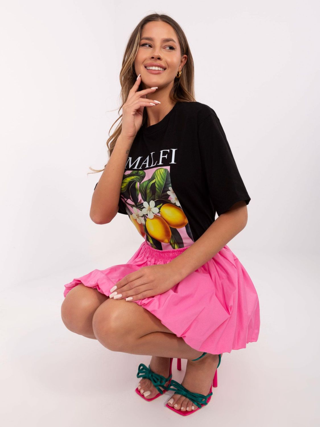 Stylisches schwarzes T-Shirt mit Druck