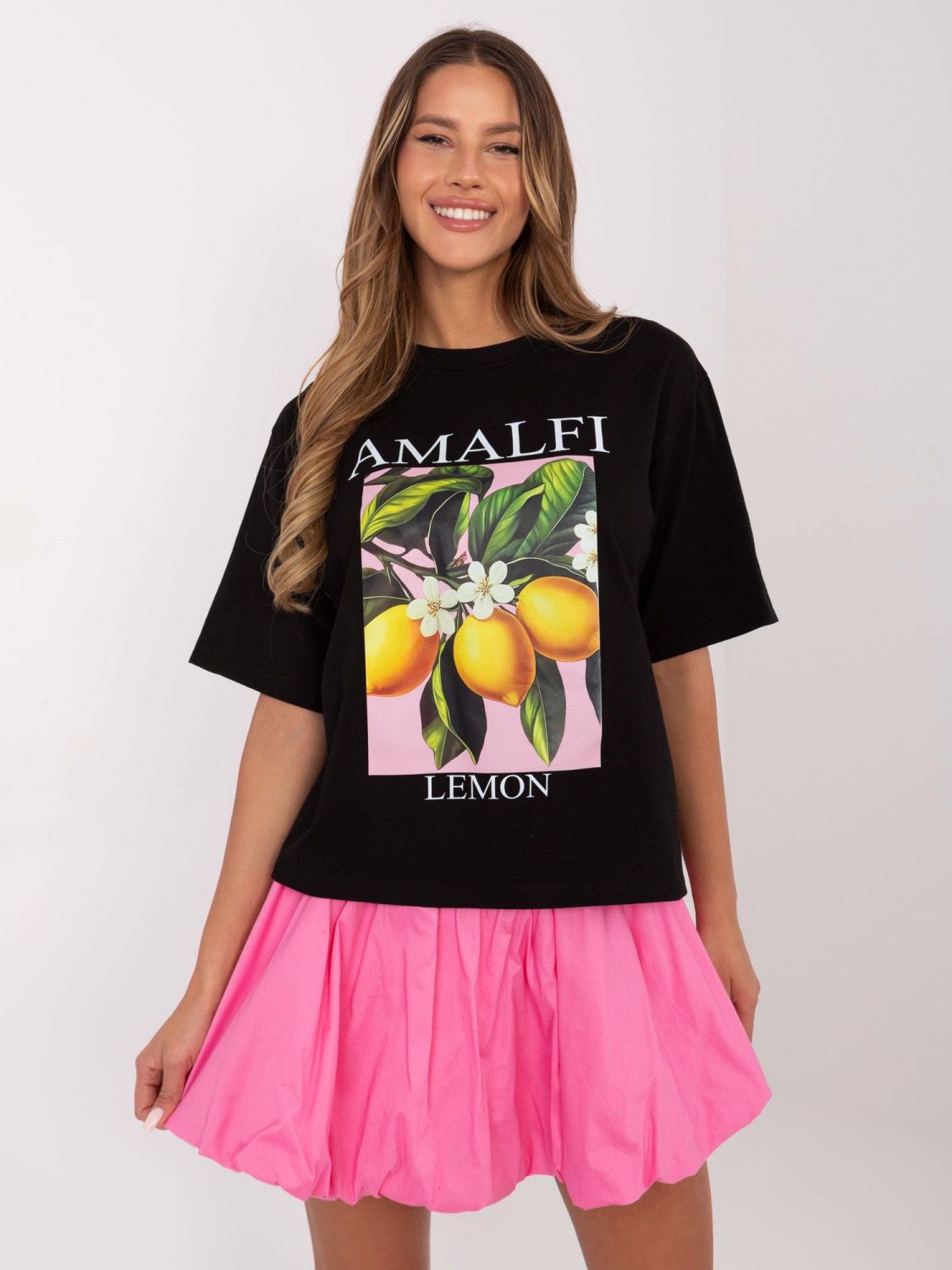 Stylisches schwarzes T-Shirt mit Druck