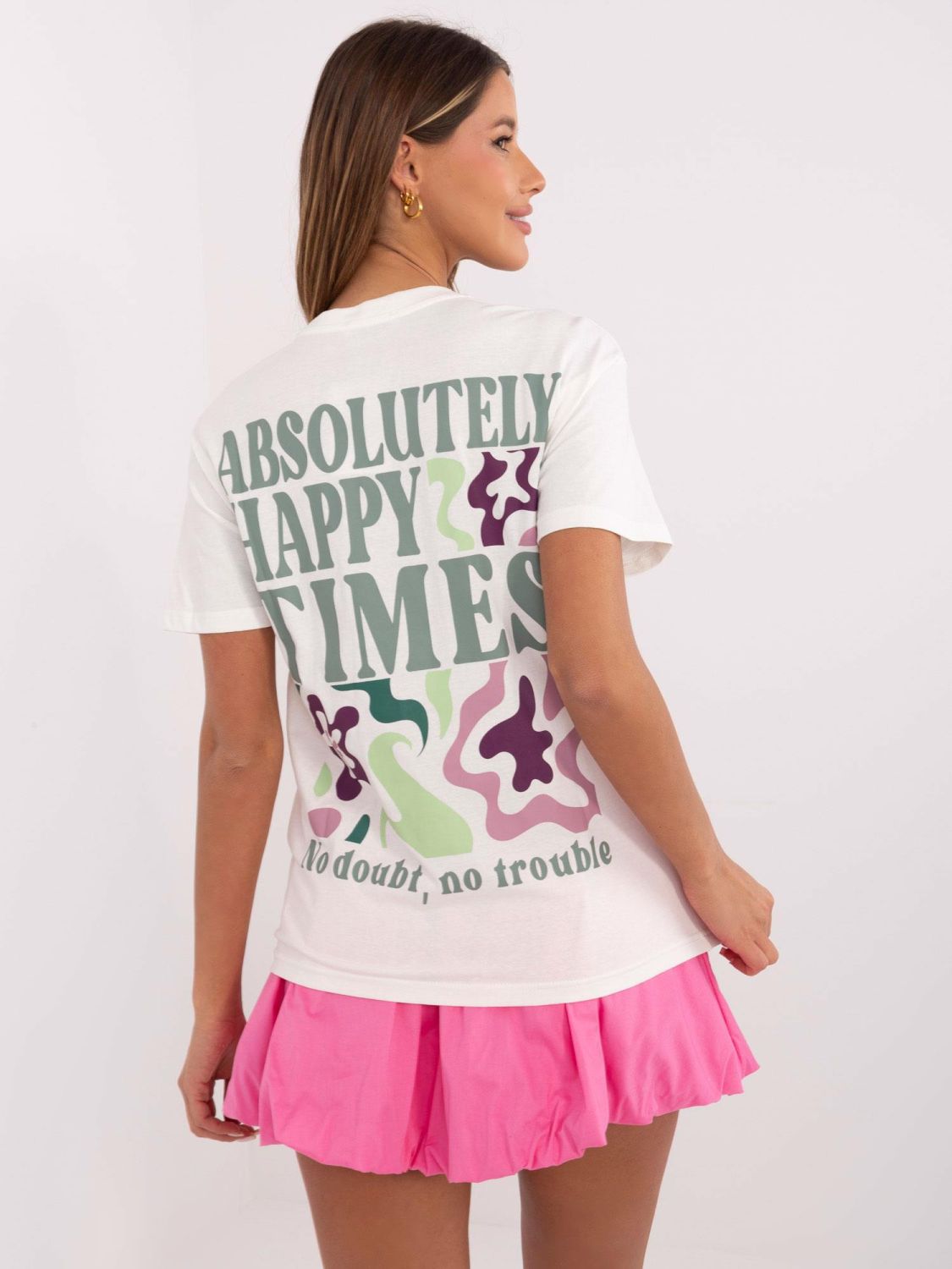 Weißes T-Shirt mit Aufdruck