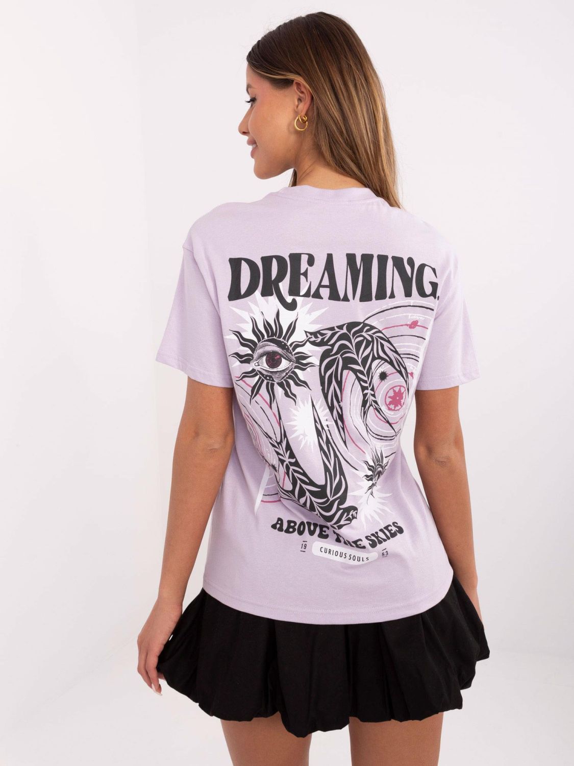 Stylisches lila T-Shirt mit Druck