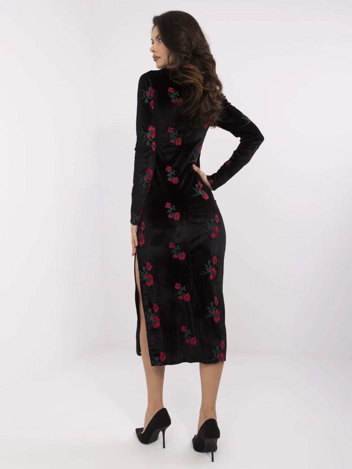 Elegantes Midi-Kleid mit langen Ärmeln