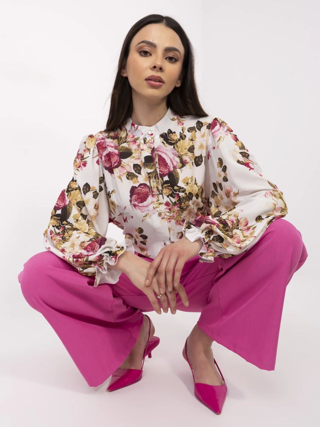 Elegante Bluse mit Blumenmuster