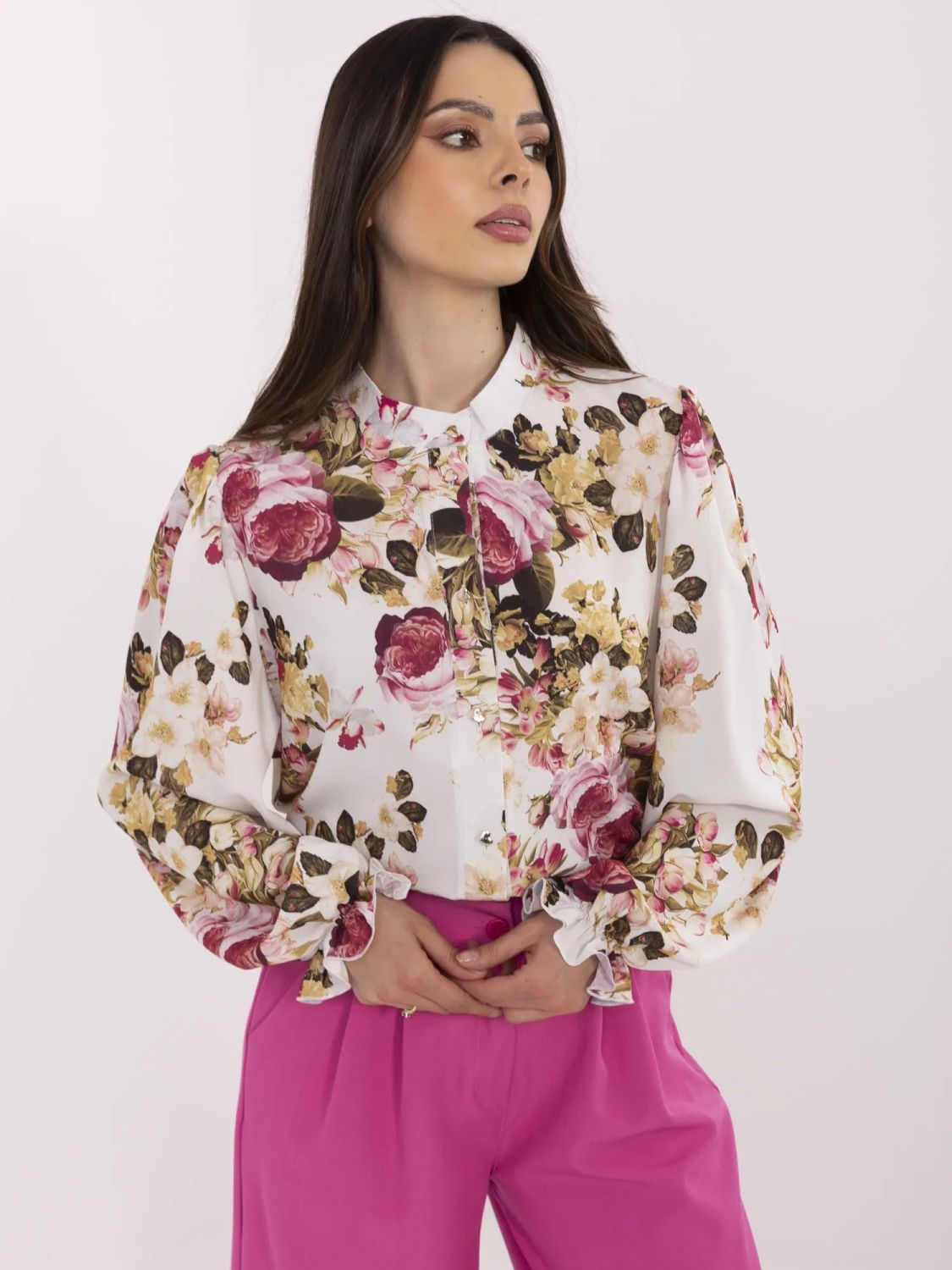 Elegante Bluse mit Blumenmuster
