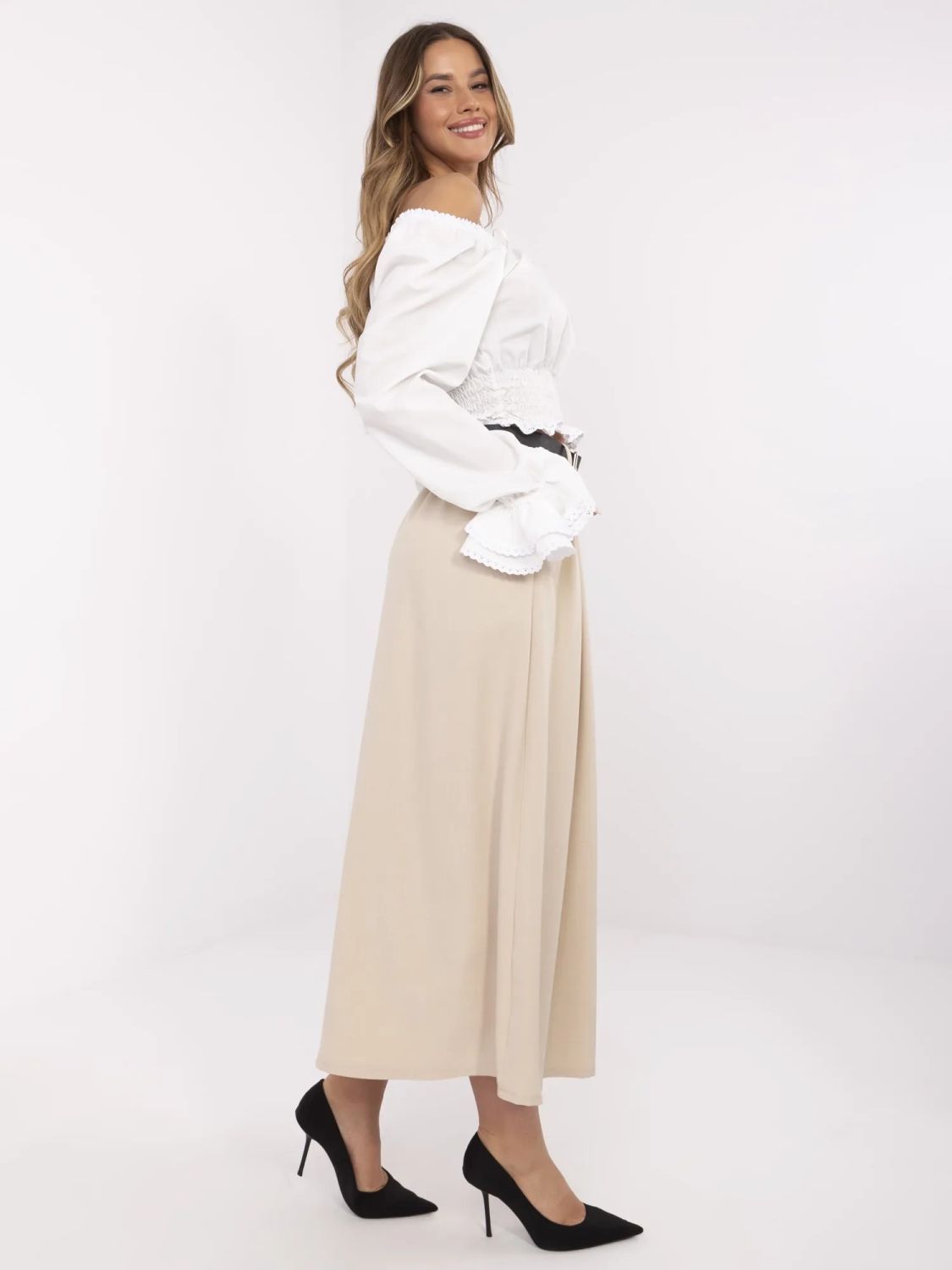 Eleganter Maxi-Rock in Beige