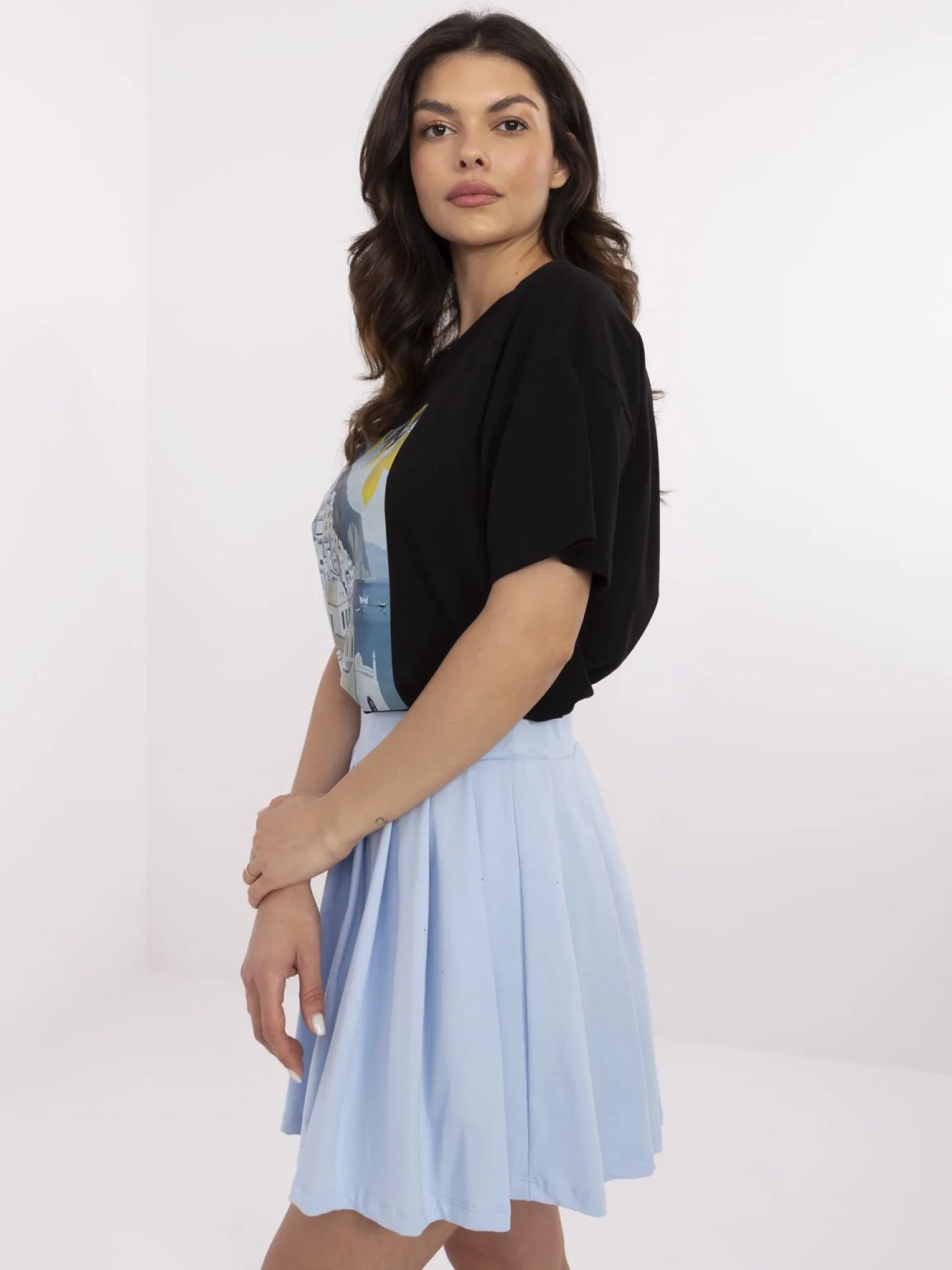 Stylisches schwarzes T-Shirt mit Druck