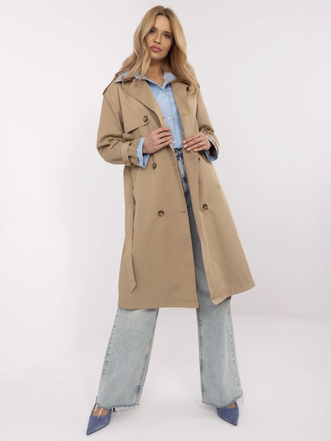 Eleganter Übergangsmantel in Beige