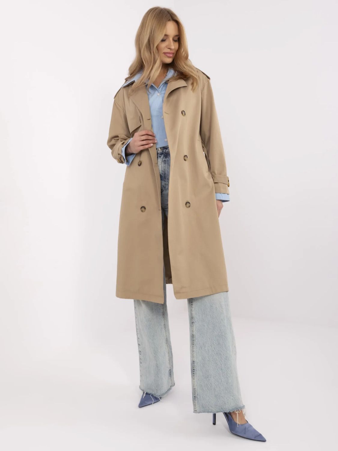 Eleganter Übergangsmantel in Beige