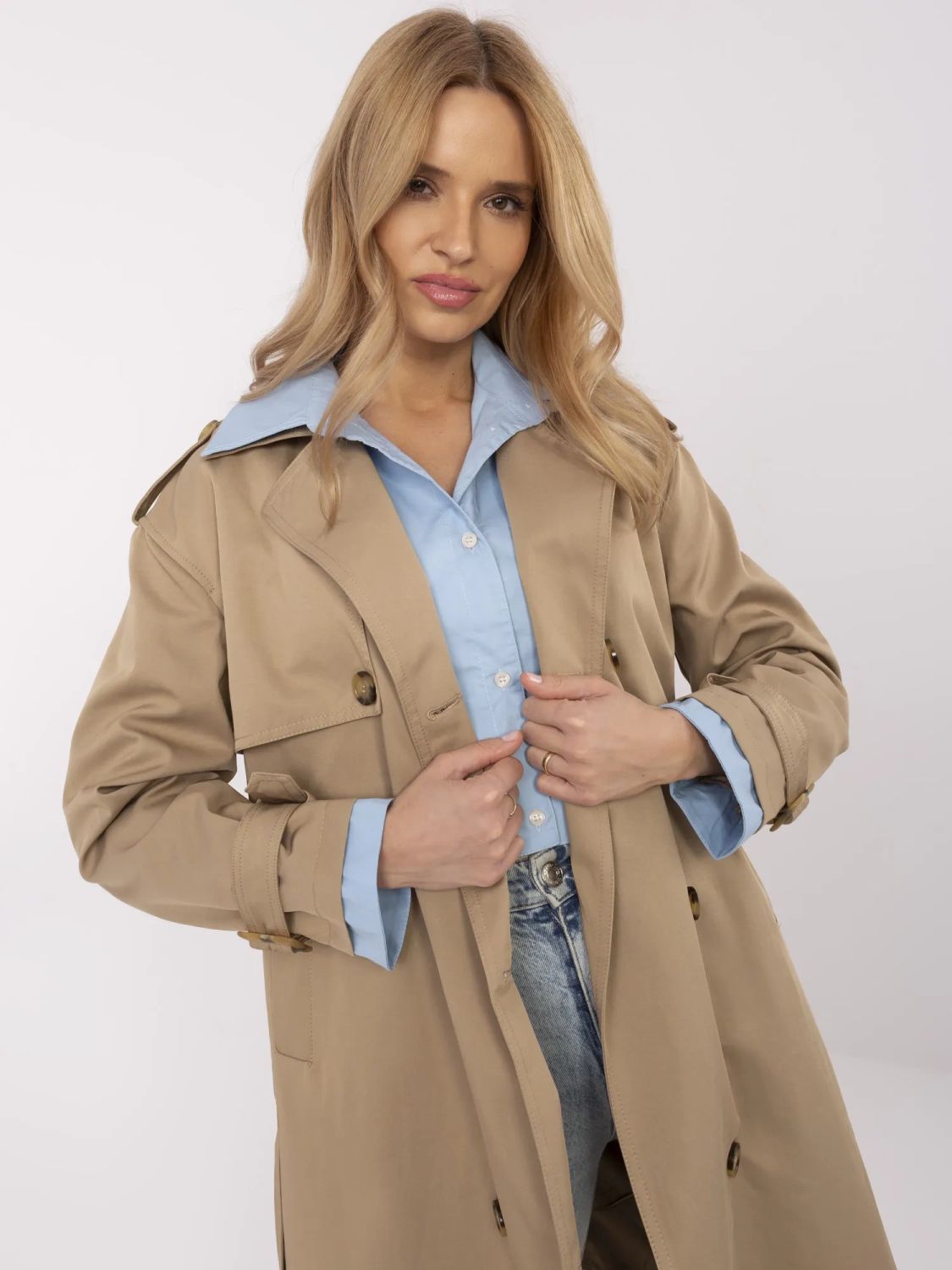 Eleganter Übergangsmantel in Beige