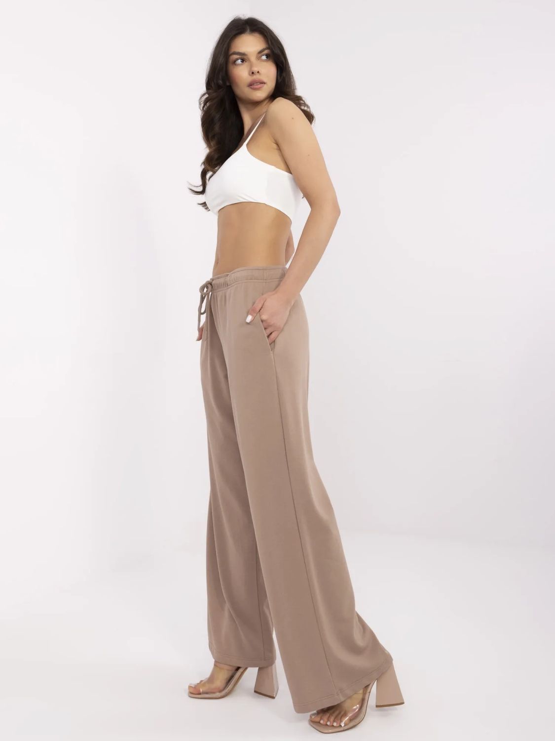 Stylische beige Sporthose