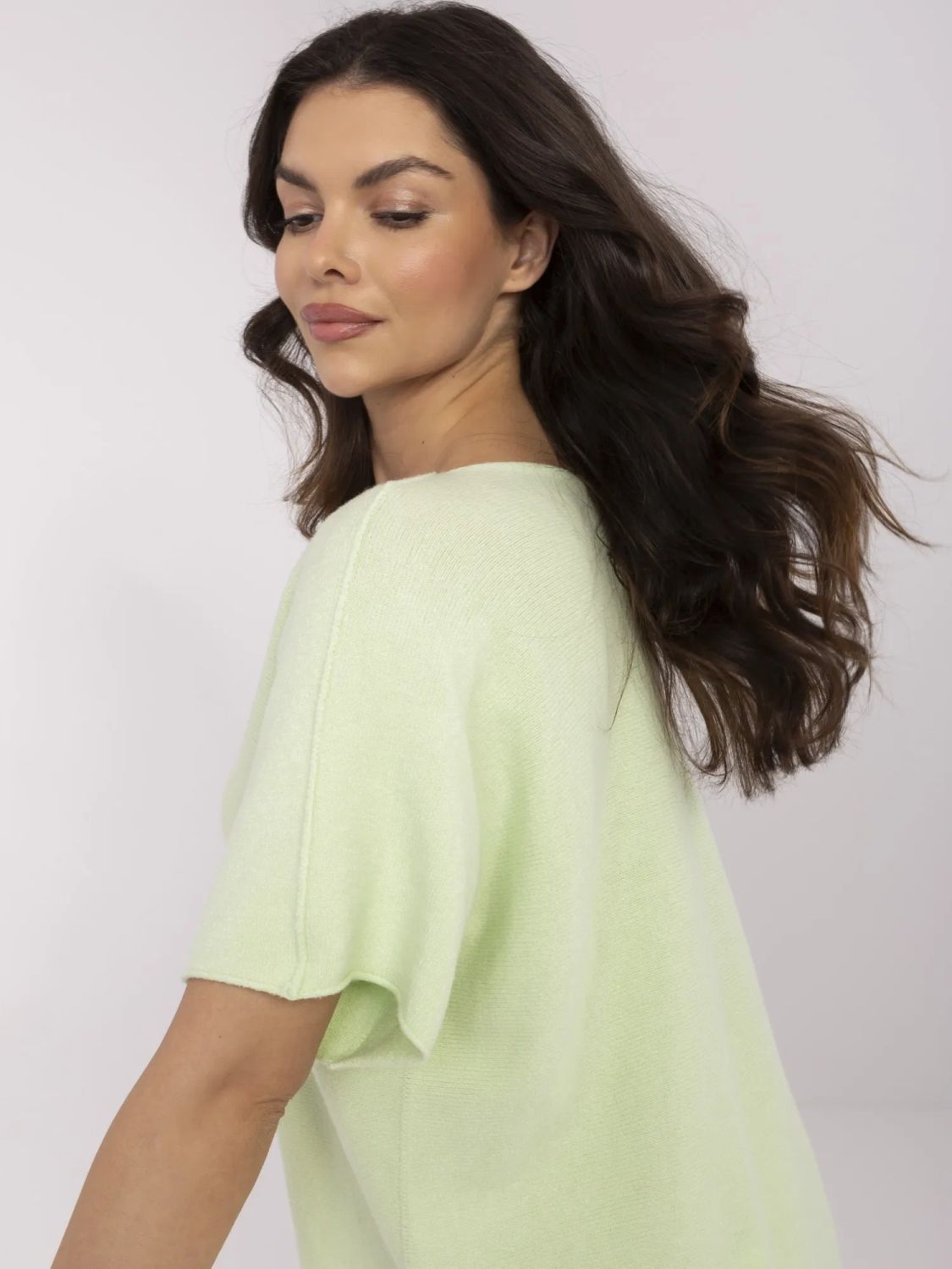 Wendepullover in Limettengrün