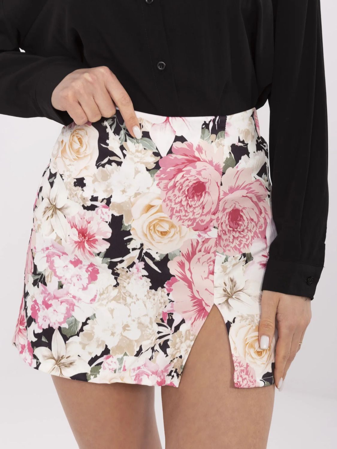 Blumenrock mit hohem Bund