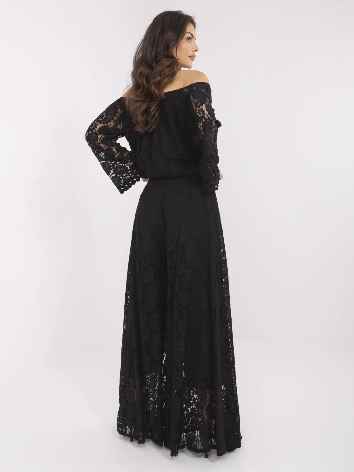 Elegante schwarze Palazzo-Hosen