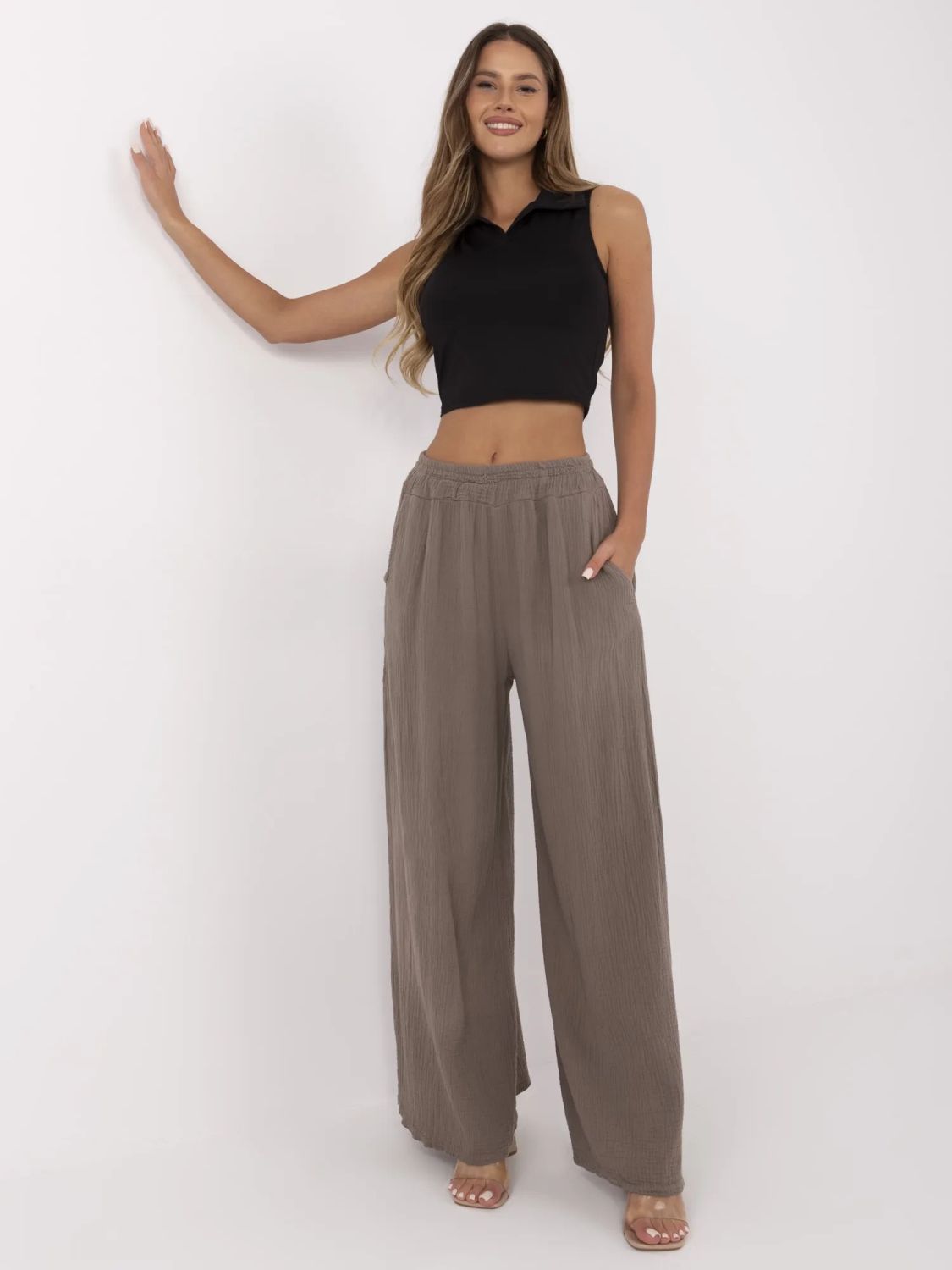 Braune Palazzo-Hosen