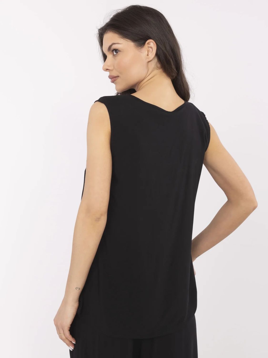 Stylische schwarze Bluse