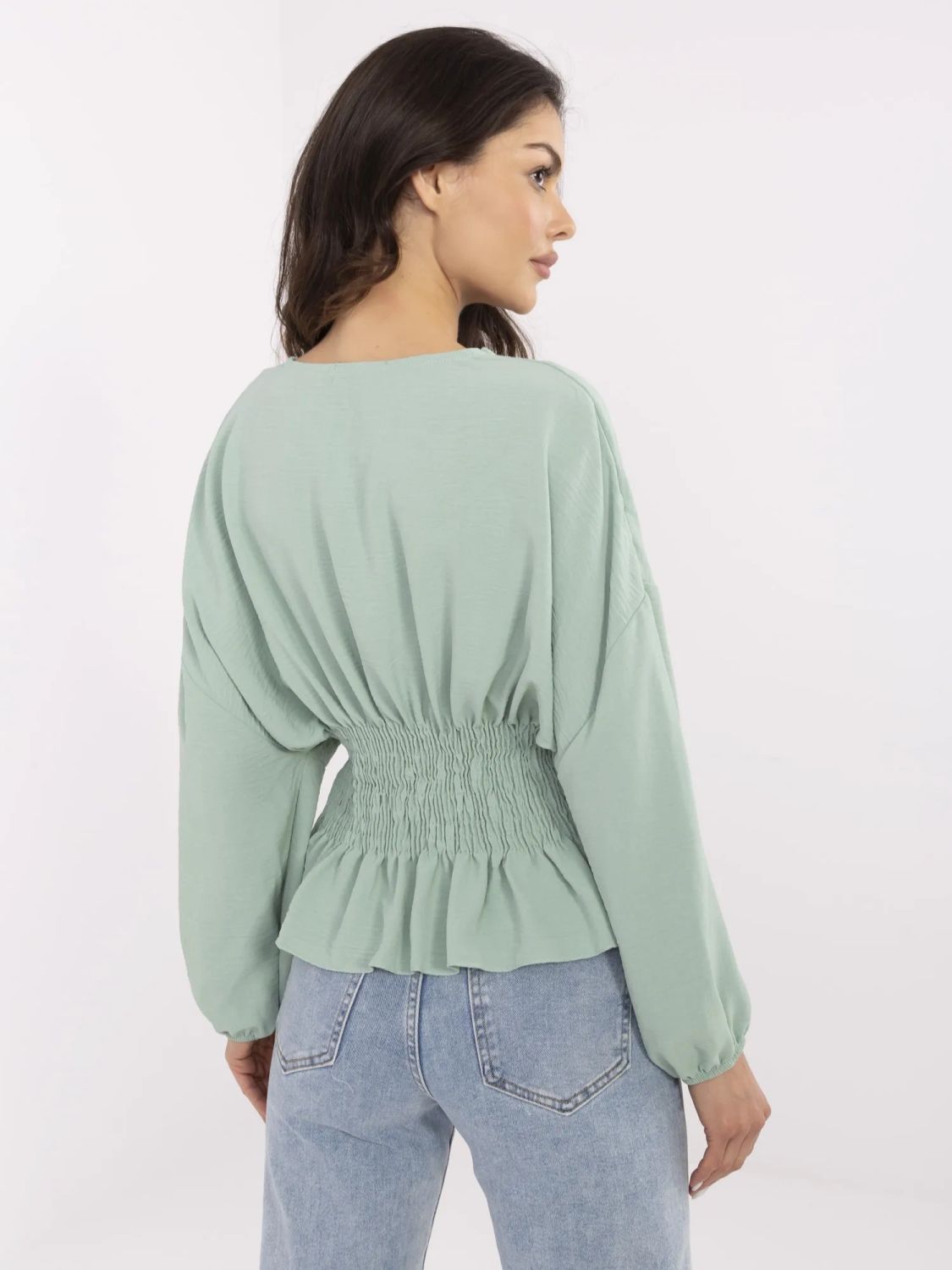 Elegante Bluse in Pistazienfarbe