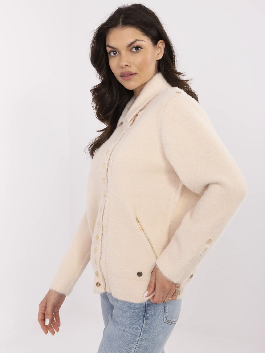 Beige Übergangsjacke