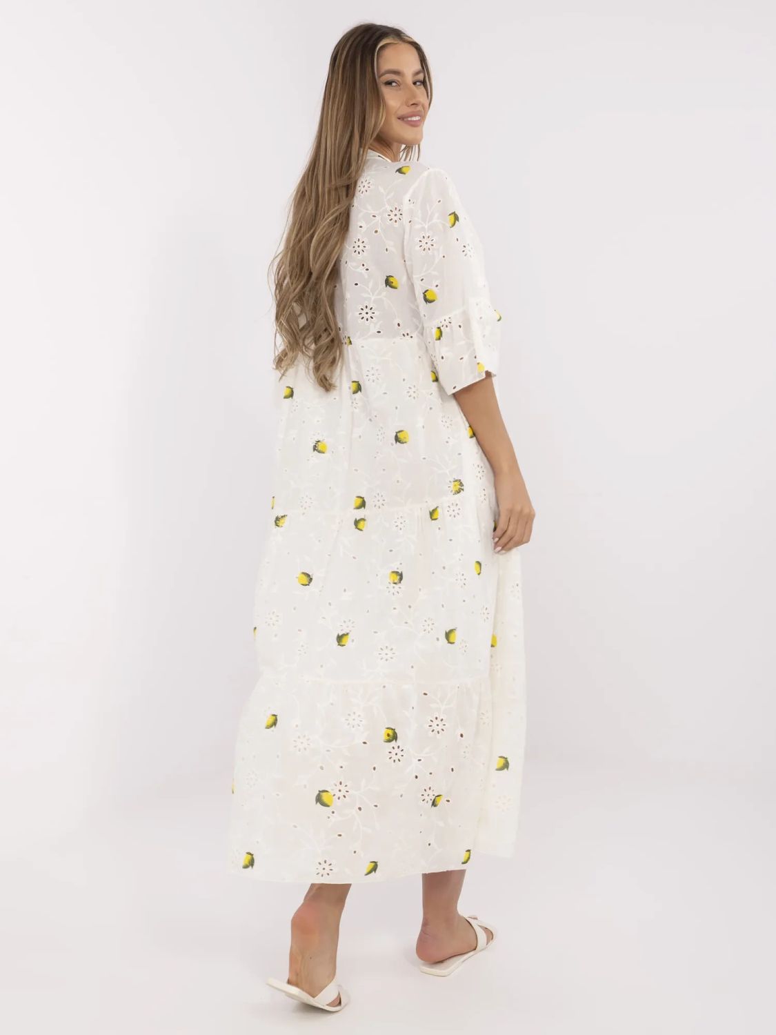Oversize Maxi Kleid mit Stickerei