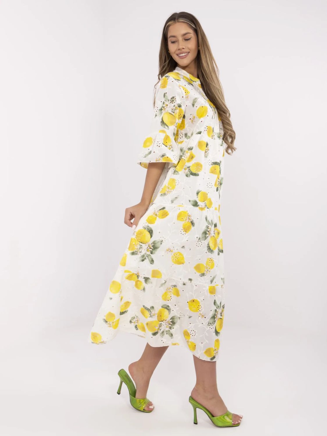 Oversize Maxi Kleid mit Stickerei