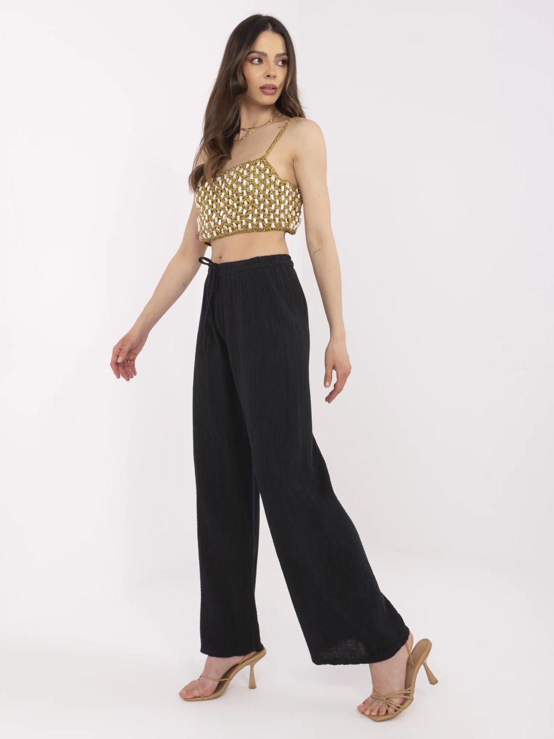 Stylische schwarze Hose