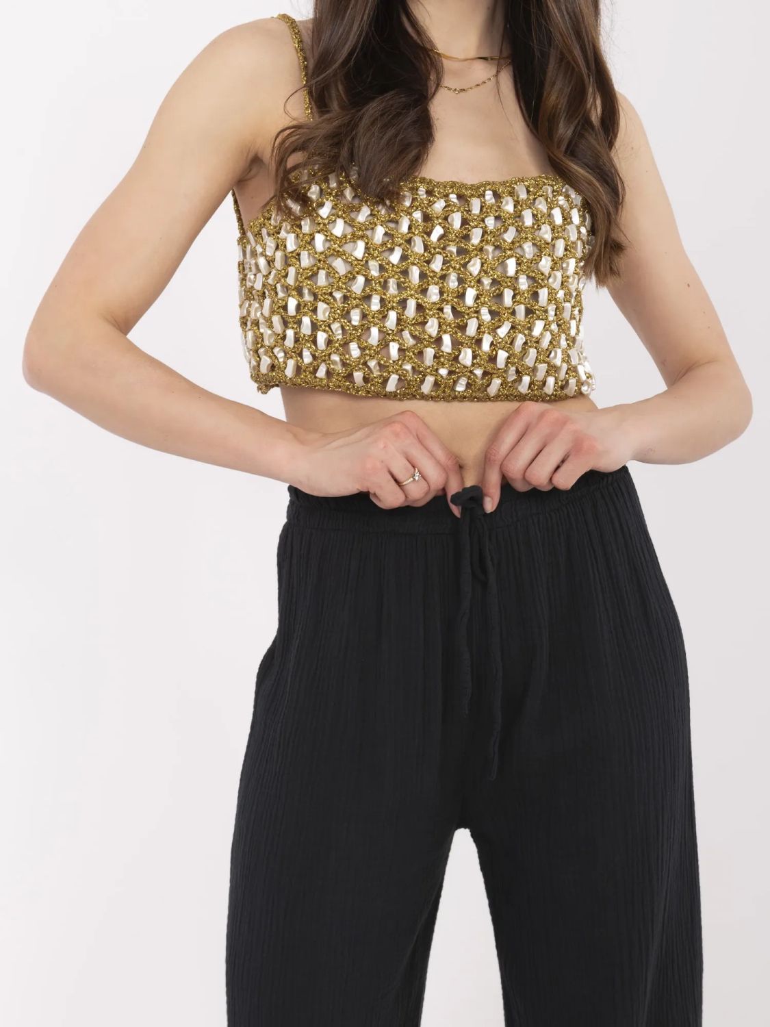 Stylische schwarze Hose