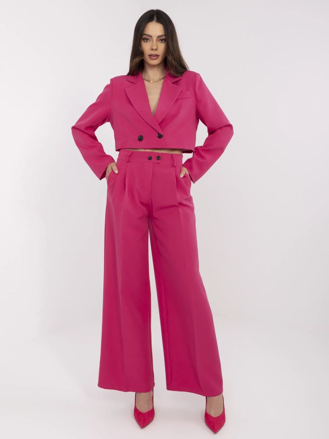 Eleganter Komplettanzug in Rosa