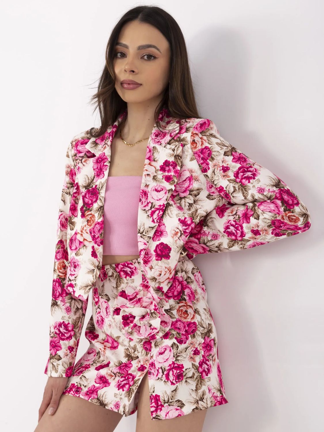 Eleganter Komplettanzug in Rosa