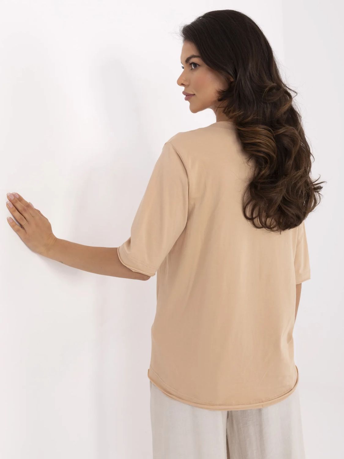 Stylische Bluse in Camel-Farbe