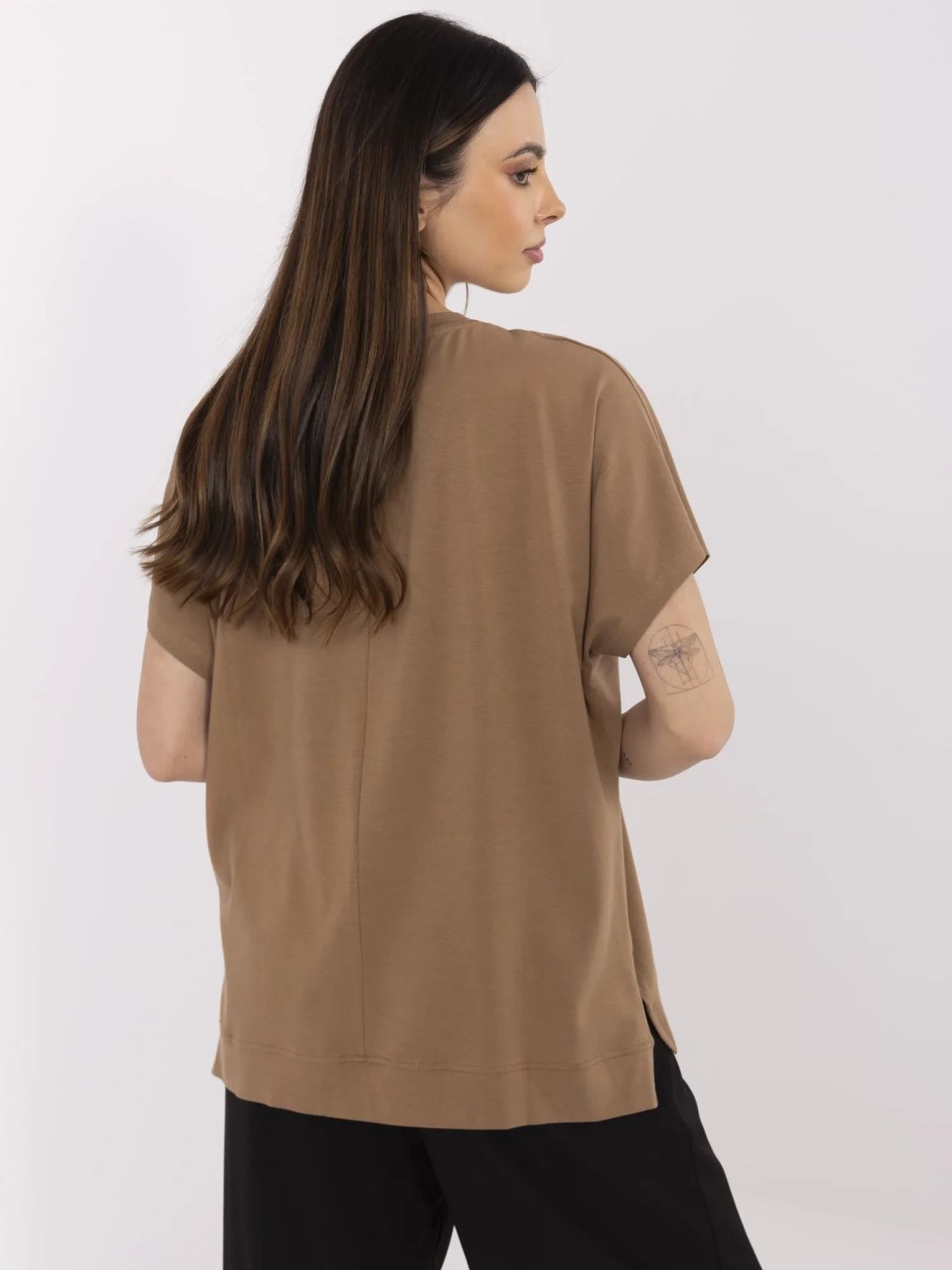 Stylische Bluse in hellem Braun