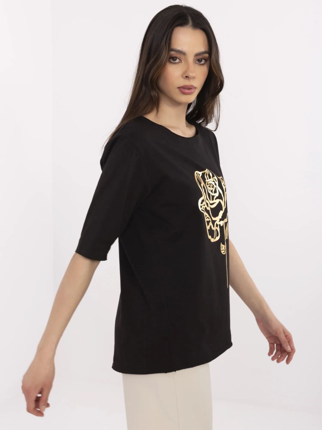 Stylische schwarze Bluse