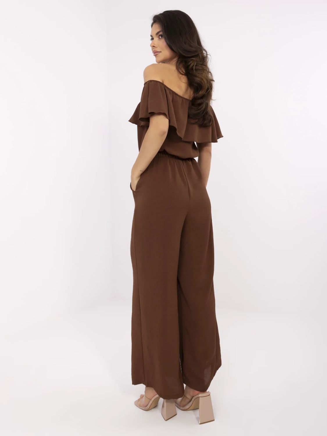 Eleganter brauner Overall mit Volants