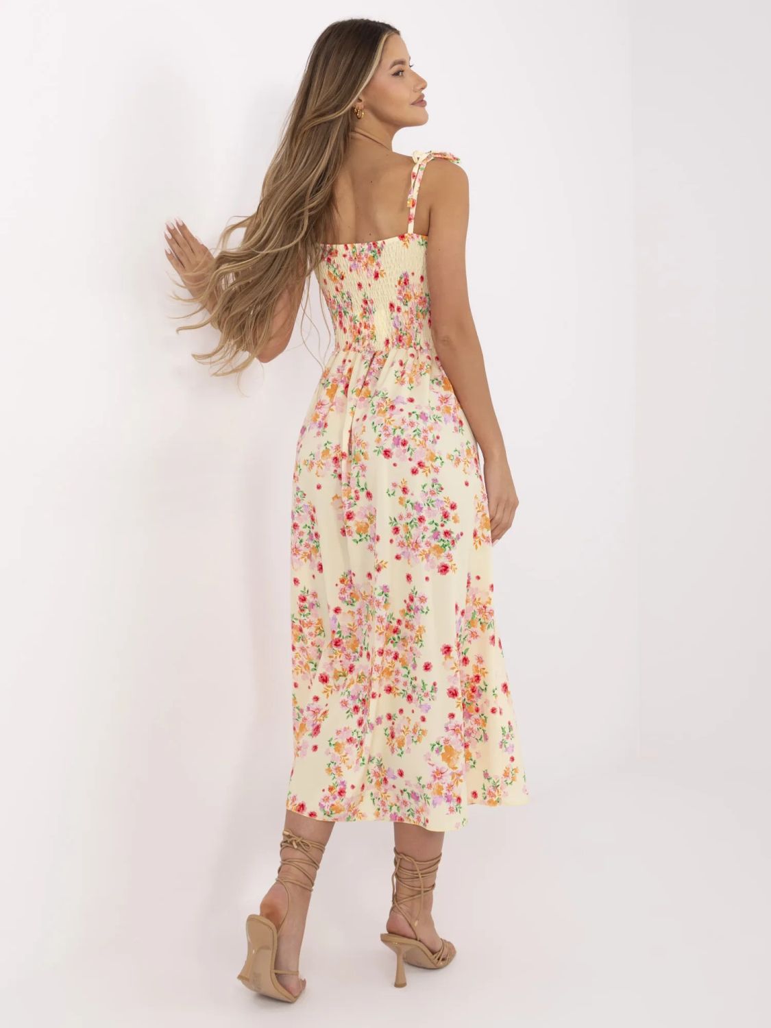 Blumen Midi Kleid mit Trägern