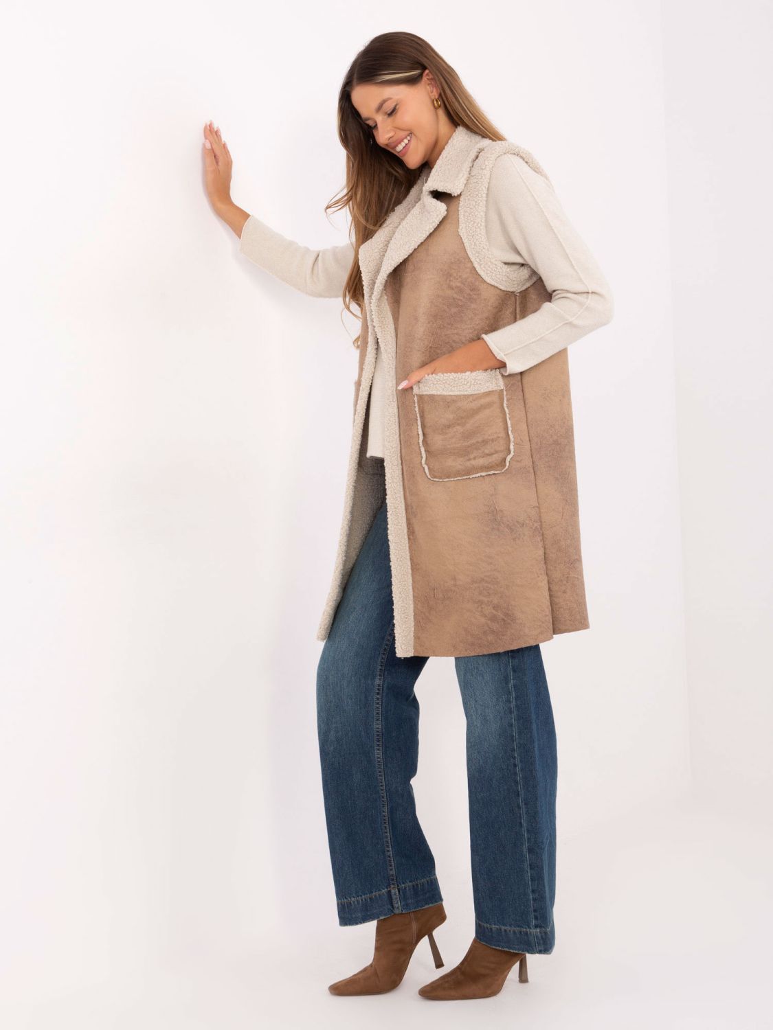 Beige Damenweste