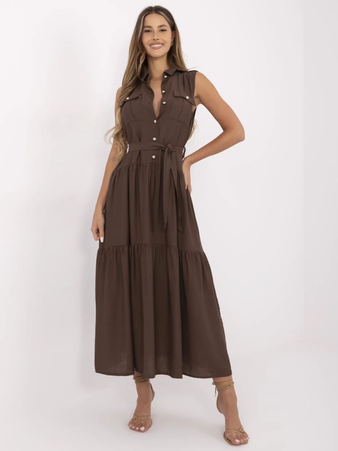 Elegantes Maxikleid mit Volants