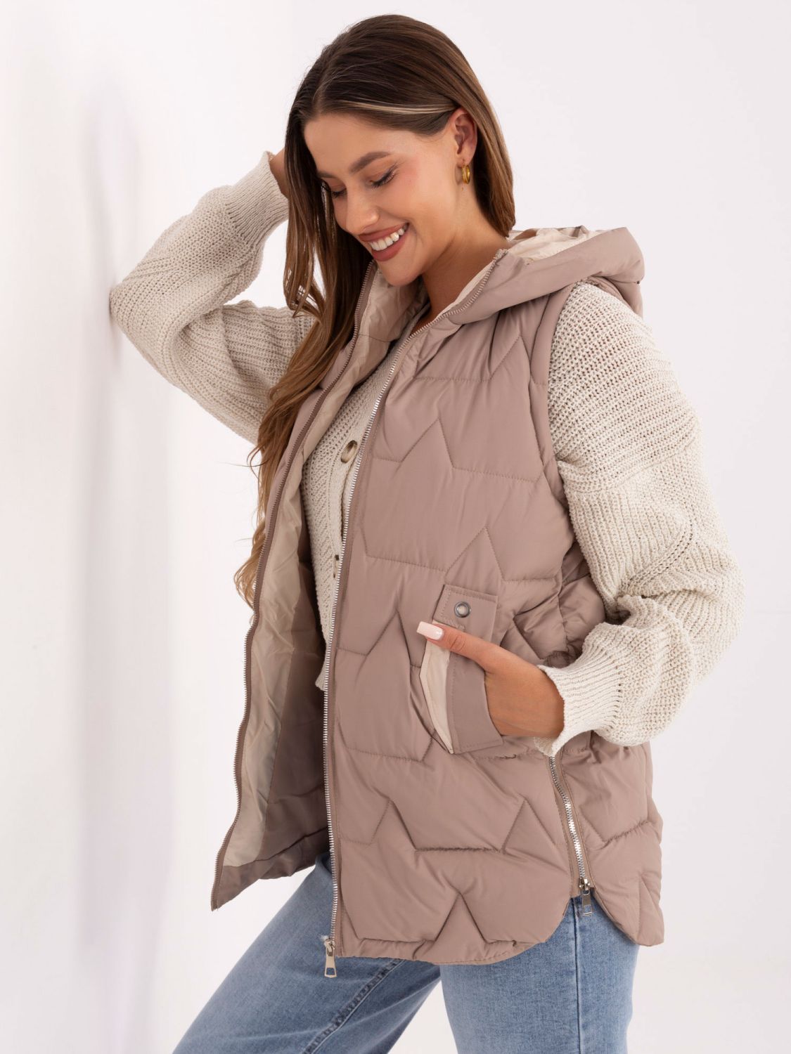 Stylische beige Weste