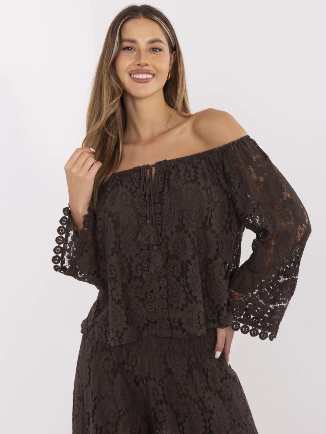 Elegante Bluse im Boho-Stil