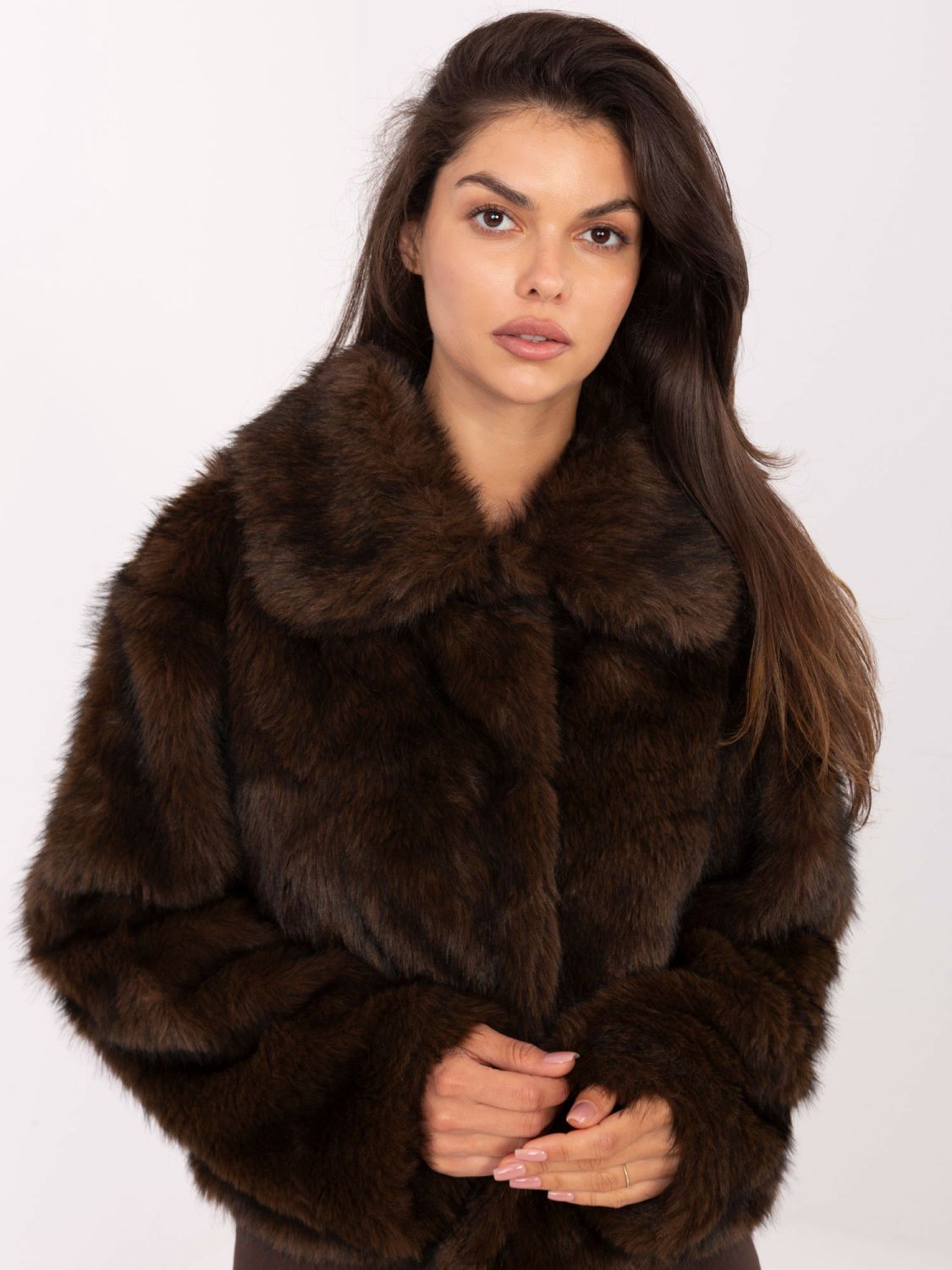 Elegante Winterjacke in Dunkelbraun