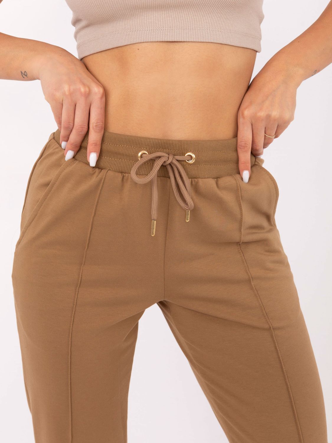 Stylische Jogginghose in Camel