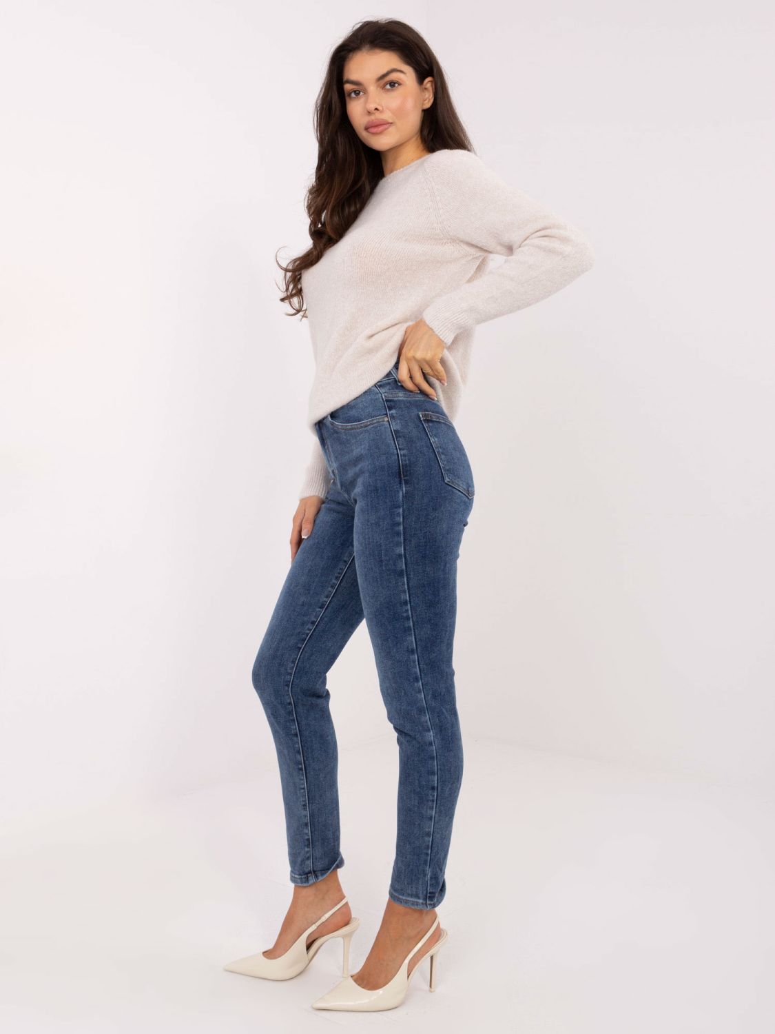 Damen-Skinny-Jeans in Dunkelblau