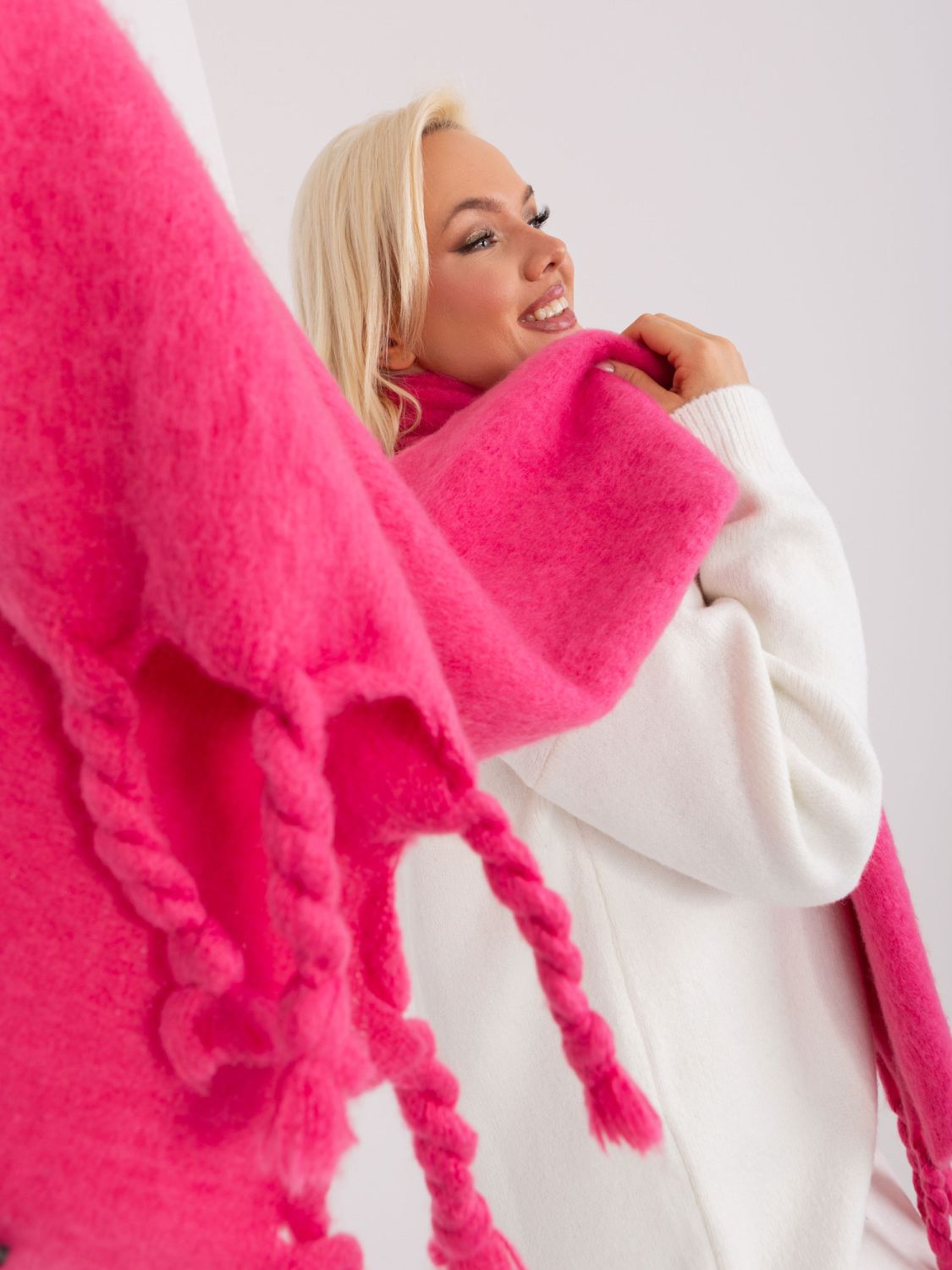 Eleganter rosa Schal