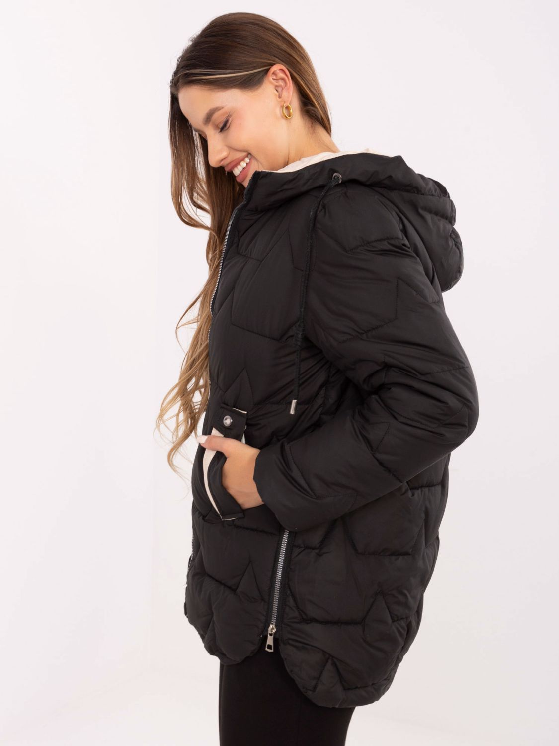 Stylische schwarze Übergangsjacke